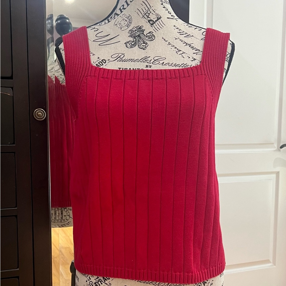Rafaella Vibrant Red Knit Top